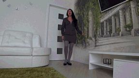 long day at work in tight black flats b