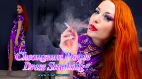 Cheongsam Purple Dress Smoking