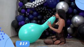 Dani's Balloon Mastery: The Art of Riding to Blow to Pop - 4K