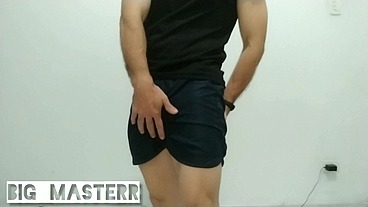Playing with my big buldge