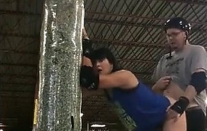 Indoor rollerskating track sextape