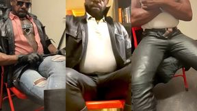 tight leather & denim dom dad smoke cum scenes