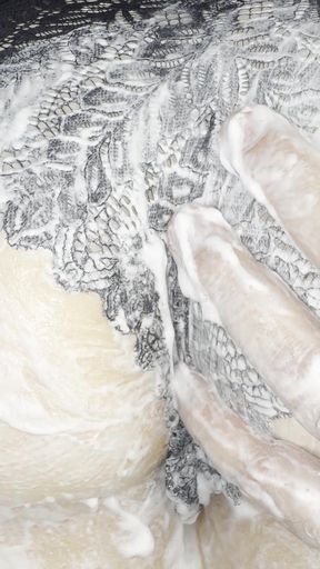 Key moment from &quot;ASMR foam butt massage with pantie on&quot;
