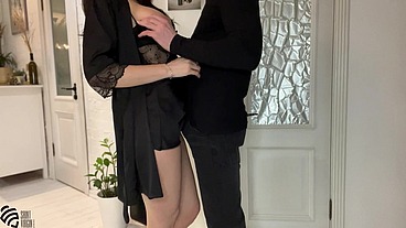 Hot Brunette First Date Suck and Fuck