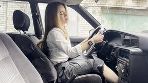 Chloe revs Toyota Carina and teases her friend POV