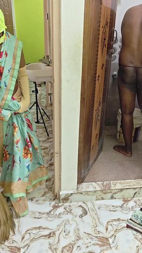 Innocent New Maid Fucked by Husband While Wife Cooking in Kitchen