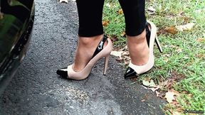 My muddy adventure with high heels and Pantyhose HD wmv 1920x1080