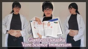 Giantess Lunasha Vore Science Immersion - Biology teacher Lunasha likes to shrink guys and educate them about food digestion by showing them how it works with the most realistic experience possible