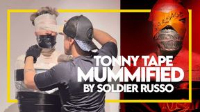 Tonny Tape Mummified by Soldier Russo (1080p) Gay Bondage - Gay Domination - Mummification - Soldier - Military - Tape Bondage - BDSM
