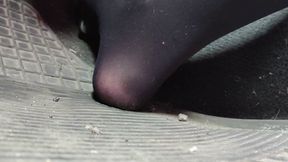 Sarah Drains The Battery Again - Pantyhose Foot View