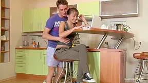 Engaging Hussy - Brunette Doggy Style Sex