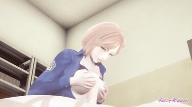 gets a salty jujutsu creampie while getting fingering to heaving tits in 3D hentai