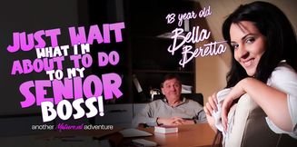 British 62 year old boss gets seduced by his hot 18 year old Hungarian teen employer Bella Beretta