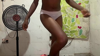 Skinny black girlfriend rides a big cock in bedroom