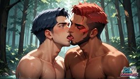 Muscular Gay Lover's Satisfying Release: Steaming Gay Gonzo Porn! for the Hottest Forest Encounters, Only the Hottest