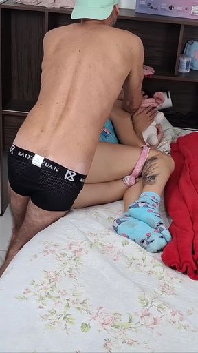 Stepfather makes a nighttime visit to his stepdaughters' room!   Clip 2