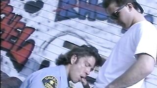 Watch this hot dude pound his tight ass in public with a hard cock