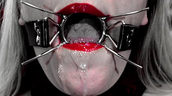 Watch my Spider Gag Mouth Whore Training