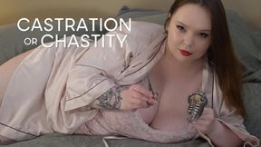 CASTRATION OR CHASTITY FEMDOM POV FANTASY