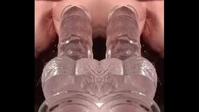 MIRRanuz-49 20241116 Squat Corner Glass Table Compare Anus Fuck 10 inch Flexible Foreskin BBC &amp_ Clear 10in Dildo Dong