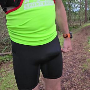 Morningrun with my thick dick in my running legging