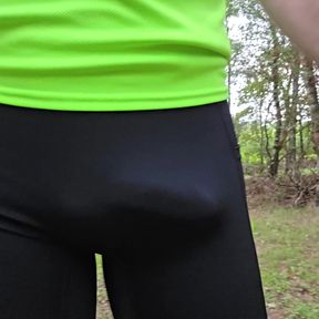 Morningrun with my thick dick in my running legging