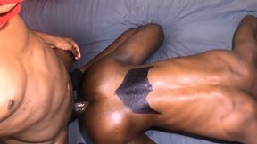 james and alex, barely out of prison, find themselves in an indecent masked position. the big surprise is their big long black cocks penetrating each other for the first time in their first fucking e