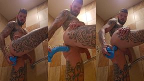 anal with my big toy ,slight gape