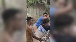 I caught the professor giving a hot BJ to the BATTY MAN's student on the park's trails