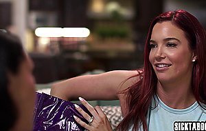 Hot lesbian Jayden Cole fucked girlfriend Vicki Chase hard with big dildo