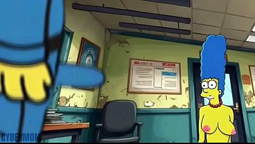 Marge Simpson en la estaci&oacute_n de polic&iacute_a