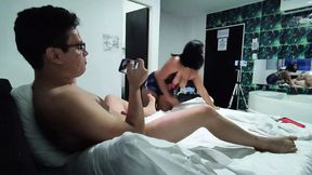 MILF mom cheats with stepnephew in motel before seeing husband