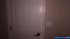 Teen girlfriend gives cheating boyfriend a POV blowjob