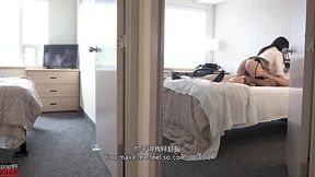 Banging my roommate s boyfriend while she s scrubbing her ass in the dorm shower