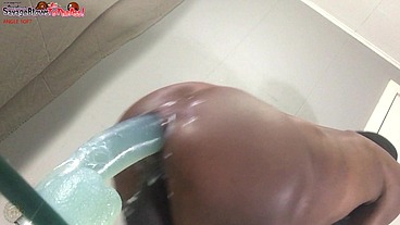 Huge Dildo Riding Balls Deep Ass Fucking Extreme Anal Twink - Angle 1of7