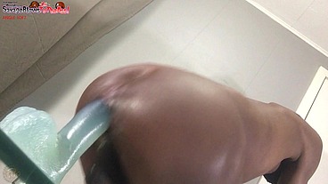 Huge Dildo Riding Balls Deep Ass Fucking Extreme Anal Twink - Angle 1of7
