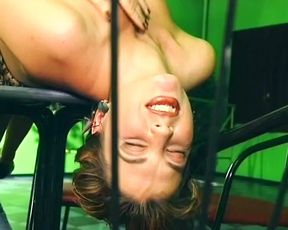 Busty German slut fucked in the empty club