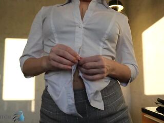 business woman in leather petticoat has sex - business-whore