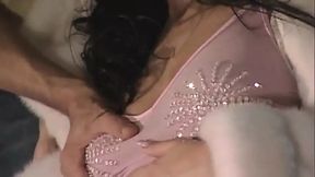 Beautiful Provocative Brunette Sucks Cock and Takes It in the Ass