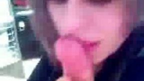 Shy Bulgarian girlfriend obediently blows my prick on cam
