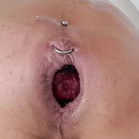 Larissa1sexdoll. Into the black hole.  Mega gape. Double ass piercing.