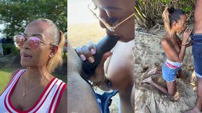 sextape defi en guadeloupe avec une bonne queue black sur la plage en...