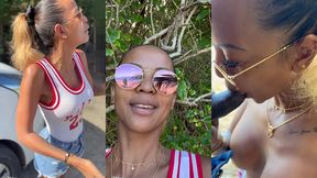 sextape defi en guadeloupe avec une bonne queue black sur la plage en...
