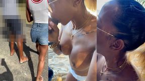sextape defi en guadeloupe avec une bonne queue black sur la plage en...