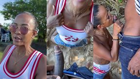 sextape defi en guadeloupe avec une bonne queue black sur la plage en...