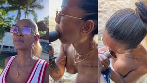 sextape defi en guadeloupe avec une bonne queue black sur la plage en...