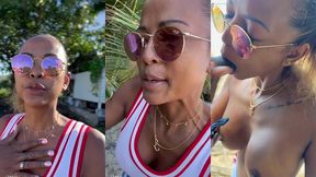 sextape defi en guadeloupe avec une bonne queue black sur la plage en...