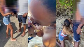 sextape defi en guadeloupe avec une bonne queue black sur la plage en...