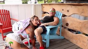 New Stepson Sgt Miles Comes Home to me giving his stepdad Scott Trainer'_s a Blowjob. Later Free Use Stepdaughter Misty Meaner Gets Stepdad hard and rides his cock