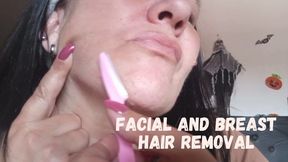 Facial and breast hair removal